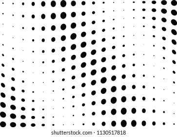 Abstract halftone wave dotted background. Halftone twisted grunge pattern, dot, circle.  Vector modern optical halftone pop art texture for poster, business card, cover, label mock-up, sticker layout