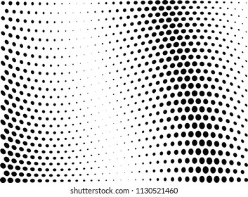 Abstract halftone wave dotted background. Halftone twisted grunge pattern, dot, circle.  Vector modern optical halftone pop art texture for poster, business card, cover, label mock-up, sticker layout