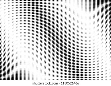 Abstract halftone wave dotted background. Halftone twisted grunge pattern, dot, circle.  Vector modern optical halftone pop art texture for poster, business card, cover, label mock-up, sticker layout
