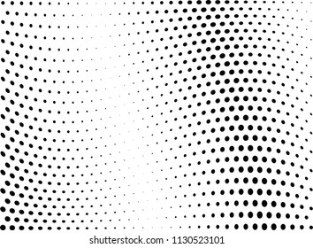 Abstract halftone wave dotted background. Halftone twisted grunge pattern, dot, circle.  Vector modern optical halftone pop art texture for poster, business card, cover, label mock-up, sticker layout