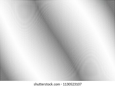 Abstract halftone wave dotted background. Halftone twisted grunge pattern, dot, circle.  Vector modern optical halftone pop art texture for poster, business card, cover, label mock-up, sticker layout