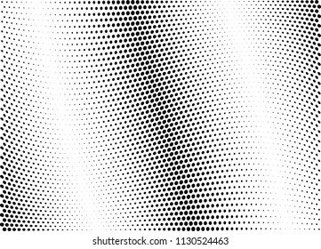 Abstract halftone wave dotted background. Halftone twisted grunge pattern, dot, circle.  Vector modern optical halftone pop art texture for poster, business card, cover, label mock-up, sticker layout