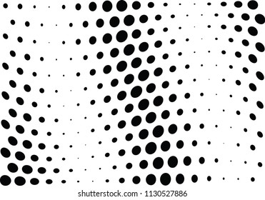 Abstract halftone wave dotted background. Halftone twisted grunge pattern, dot, circle.  Vector modern optical halftone pop art texture for poster, business card, cover, label mock-up, sticker layout