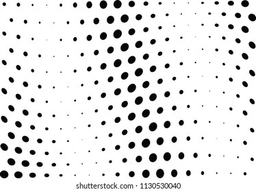 Abstract halftone wave dotted background. Halftone twisted grunge pattern, dot, circle.  Vector modern optical halftone pop art texture for poster, business card, cover, label mock-up, sticker layout