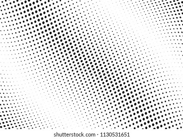 Abstract halftone wave dotted background. Halftone twisted grunge pattern, dot, circle.  Vector modern optical halftone pop art texture for poster, business card, cover, label mock-up, sticker layout
