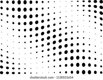 Abstract halftone wave dotted background. Halftone twisted grunge pattern, dot, circle.  Vector modern optical halftone pop art texture for poster, business card, cover, label mock-up, sticker layout
