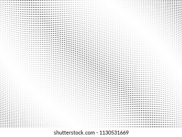 Abstract halftone wave dotted background. Halftone twisted grunge pattern, dot, circle.  Vector modern optical halftone pop art texture for poster, business card, cover, label mock-up, sticker layout