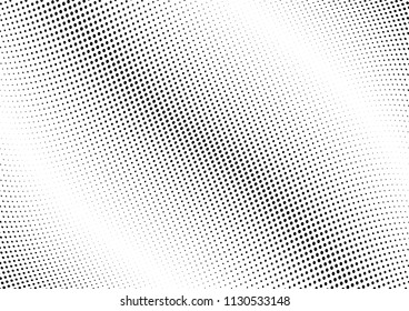 Abstract halftone wave dotted background. Halftone twisted grunge pattern, dot, circle.  Vector modern optical halftone pop art texture for poster, business card, cover, label mock-up, sticker layout