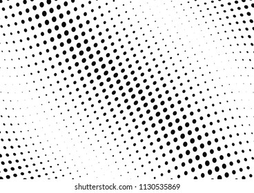 Abstract halftone wave dotted background. Halftone twisted grunge pattern, dot, circle.  Vector modern optical halftone pop art texture for poster, business card, cover, label mock-up, sticker layout