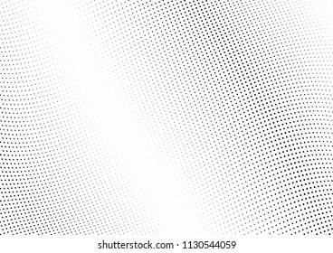 Abstract halftone wave dotted background. Halftone twisted grunge pattern, dot, circle.  Vector modern optical halftone pop art texture for poster, business card, cover, label mock-up, sticker layout