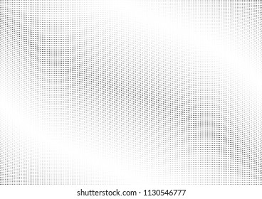 Abstract halftone wave dotted background. Halftone twisted grunge pattern, dot, circle.  Vector modern optical halftone pop art texture for poster, business card, cover, label mock-up, sticker layout