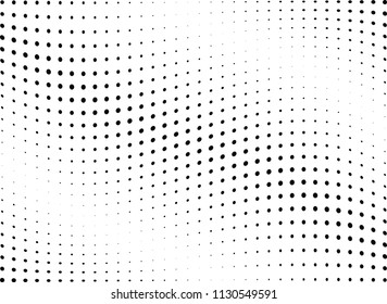 Abstract halftone wave dotted background. Halftone twisted grunge pattern, dot, circle.  Vector modern optical halftone pop art texture for poster, business card, cover, label mock-up, sticker layout