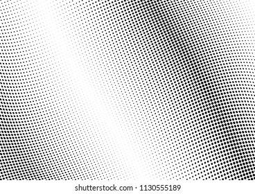Abstract halftone wave dotted background. Halftone twisted grunge pattern, dot, circle.  Vector modern optical halftone pop art texture for poster, business card, cover, label mock-up, sticker layout