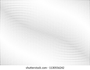 Abstract halftone wave dotted background. Halftone twisted grunge pattern, dot, circle.  Vector modern optical halftone pop art texture for poster, business card, cover, label mock-up, sticker layout