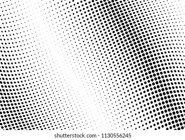 Abstract halftone wave dotted background. Halftone twisted grunge pattern, dot, circle.  Vector modern optical halftone pop art texture for poster, business card, cover, label mock-up, sticker layout