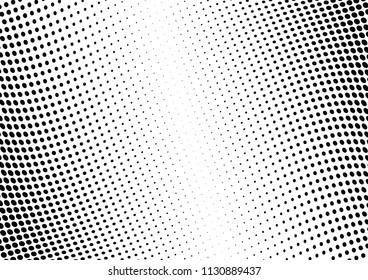 Abstract halftone wave dotted background. Halftone twisted grunge pattern, dot, circle.  Vector modern optical halftone pop art texture for poster, business card, cover, label mock-up, sticker layout