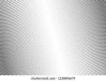 Abstract halftone wave dotted background. Halftone twisted grunge pattern, dot, circle.  Vector modern optical halftone pop art texture for poster, business card, cover, label mock-up, sticker layout