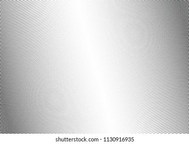 Abstract halftone wave dotted background. Halftone twisted grunge pattern, dot, circle.  Vector modern optical halftone pop art texture for poster, business card, cover, label mock-up, sticker layout