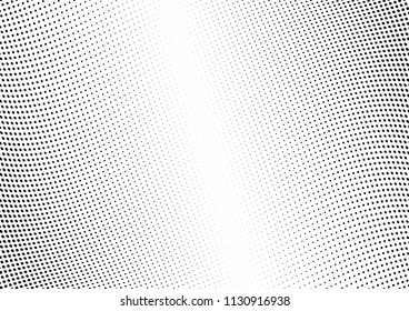 Abstract halftone wave dotted background. Halftone twisted grunge pattern, dot, circle.  Vector modern optical halftone pop art texture for poster, business card, cover, label mock-up, sticker layout