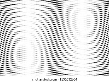 Abstract halftone wave dotted background. Halftone twisted grunge pattern, dot, circle.  Vector modern optical halftone pop art texture for poster, business card, cover, label mock-up, sticker layout