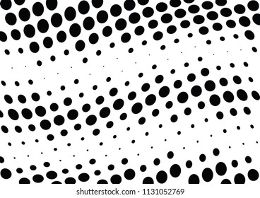 Abstract halftone wave dotted background. Halftone twisted grunge pattern, dot, circle.  Vector modern optical halftone pop art texture for poster, business card, cover, label mock-up, sticker layout