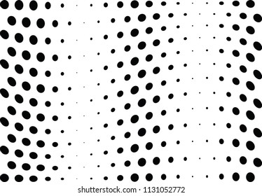 Abstract halftone wave dotted background. Halftone twisted grunge pattern, dot, circle.  Vector modern optical halftone pop art texture for poster, business card, cover, label mock-up, sticker layout