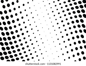 Abstract halftone wave dotted background. Halftone twisted grunge pattern, dot, circle.  Vector modern optical halftone pop art texture for poster, business card, cover, label mock-up, sticker layout