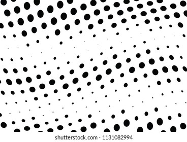 Abstract halftone wave dotted background. Halftone twisted grunge pattern, dot, circle.  Vector modern optical halftone pop art texture for poster, business card, cover, label mock-up, sticker layout