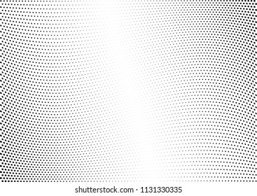 Abstract halftone wave dotted background. Halftone twisted grunge pattern, dot, circle.  Vector modern optical halftone pop art texture for poster, business card, cover, label mock-up, sticker layout