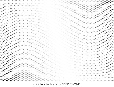 Abstract halftone wave dotted background. Halftone twisted grunge pattern, dot, circle.  Vector modern optical halftone pop art texture for poster, business card, cover, label mock-up, sticker layout