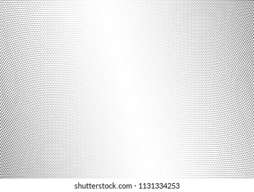 Abstract halftone wave dotted background. Halftone twisted grunge pattern, dot, circle.  Vector modern optical halftone pop art texture for poster, business card, cover, label mock-up, sticker layout