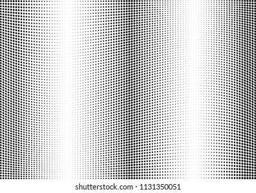 Abstract halftone wave dotted background. Halftone twisted grunge pattern, dot, circle.  Vector modern optical halftone pop art texture for poster, business card, cover, label mock-up, sticker layout