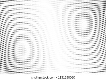 Abstract halftone wave dotted background. Halftone twisted grunge pattern, dot, circle.  Vector modern optical halftone pop art texture for poster, business card, cover, label mock-up, sticker layout