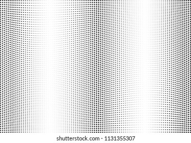 Abstract halftone wave dotted background. Halftone twisted grunge pattern, dot, circle.  Vector modern optical halftone pop art texture for poster, business card, cover, label mock-up, sticker layout