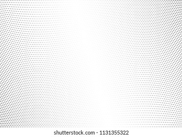 Abstract halftone wave dotted background. Halftone twisted grunge pattern, dot, circle.  Vector modern optical halftone pop art texture for poster, business card, cover, label mock-up, sticker layout