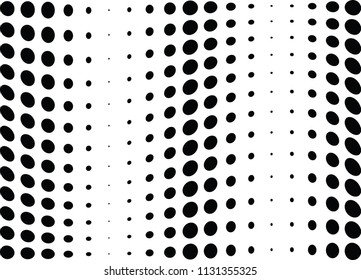Abstract halftone wave dotted background. Halftone twisted grunge pattern, dot, circle.  Vector modern optical halftone pop art texture for poster, business card, cover, label mock-up, sticker layout