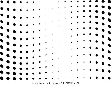 Abstract halftone wave dotted background. Halftone twisted grunge pattern, dot, circle.  Vector modern optical halftone pop art texture for poster, business card, cover, label mock-up, sticker layout
