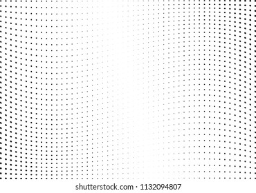 Abstract halftone wave dotted background. Halftone twisted grunge pattern, dot, circle.  Vector modern optical halftone pop art texture for poster, business card, cover, label mock-up, sticker layout