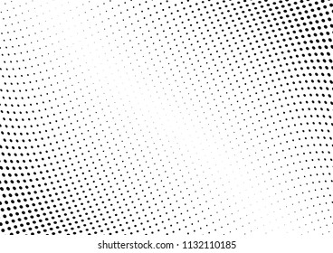 Abstract halftone wave dotted background. Halftone twisted grunge pattern, dot, circle.  Vector modern optical halftone pop art texture for poster, business card, cover, label mock-up, sticker layout