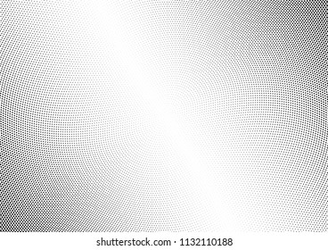 Abstract halftone wave dotted background. Halftone twisted grunge pattern, dot, circle.  Vector modern optical halftone pop art texture for poster, business card, cover, label mock-up, sticker layout