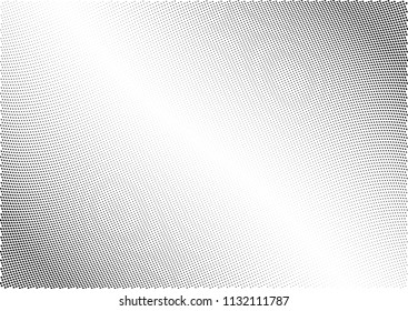 Abstract halftone wave dotted background. Halftone twisted grunge pattern, dot, circle.  Vector modern optical halftone pop art texture for poster, business card, cover, label mock-up, sticker layout