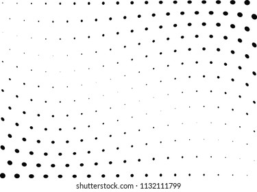 Abstract halftone wave dotted background. Halftone twisted grunge pattern, dot, circle.  Vector modern optical halftone pop art texture for poster, business card, cover, label mock-up, sticker layout