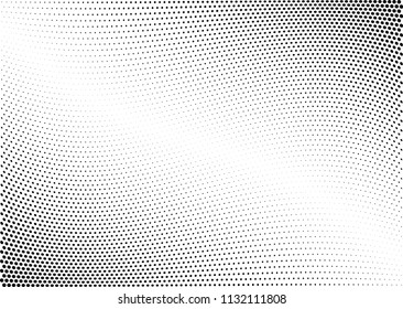 Abstract halftone wave dotted background. Halftone twisted grunge pattern, dot, circle.  Vector modern optical halftone pop art texture for poster, business card, cover, label mock-up, sticker layout