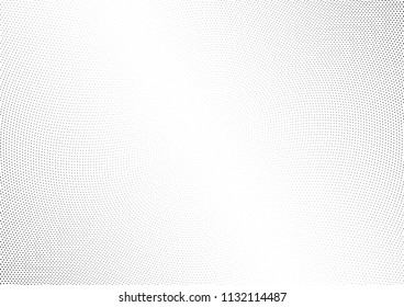 Abstract halftone wave dotted background. Halftone twisted grunge pattern, dot, circle.  Vector modern optical halftone pop art texture for poster, business card, cover, label mock-up, sticker layout