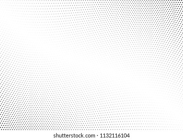 Abstract halftone wave dotted background. Halftone twisted grunge pattern, dot, circle.  Vector modern optical halftone pop art texture for poster, business card, cover, label mock-up, sticker layout