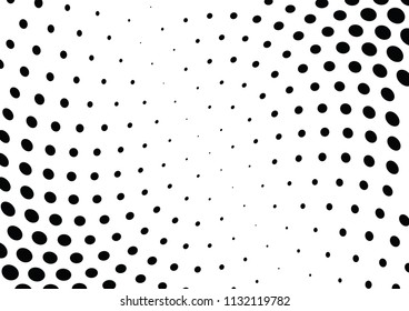 Abstract halftone wave dotted background. Halftone twisted grunge pattern, dot, circle.  Vector modern optical halftone pop art texture for poster, business card, cover, label mock-up, sticker layout