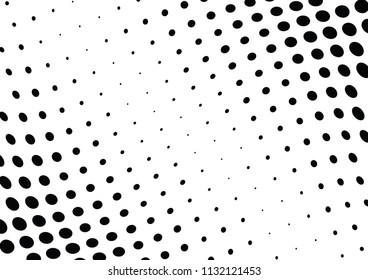 Abstract halftone wave dotted background. Halftone twisted grunge pattern, dot, circle.  Vector modern optical halftone pop art texture for poster, business card, cover, label mock-up, sticker layout