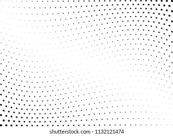 Abstract halftone wave dotted background. Halftone twisted grunge pattern, dot, circle.  Vector modern optical halftone pop art texture for poster, business card, cover, label mock-up, sticker layout