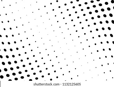 Abstract halftone wave dotted background. Halftone twisted grunge pattern, dot, circle.  Vector modern optical halftone pop art texture for poster, business card, cover, label mock-up, sticker layout