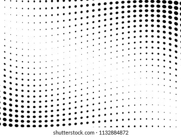 Abstract halftone wave dotted background. Halftone twisted grunge pattern, dot, circle.  Vector modern optical halftone pop art texture for poster, business card, cover, label mock-up, sticker layout